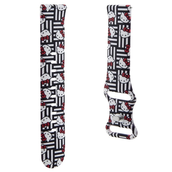 Hello Kitty Silicone Heads & Stripes universal 20mm - blackeng