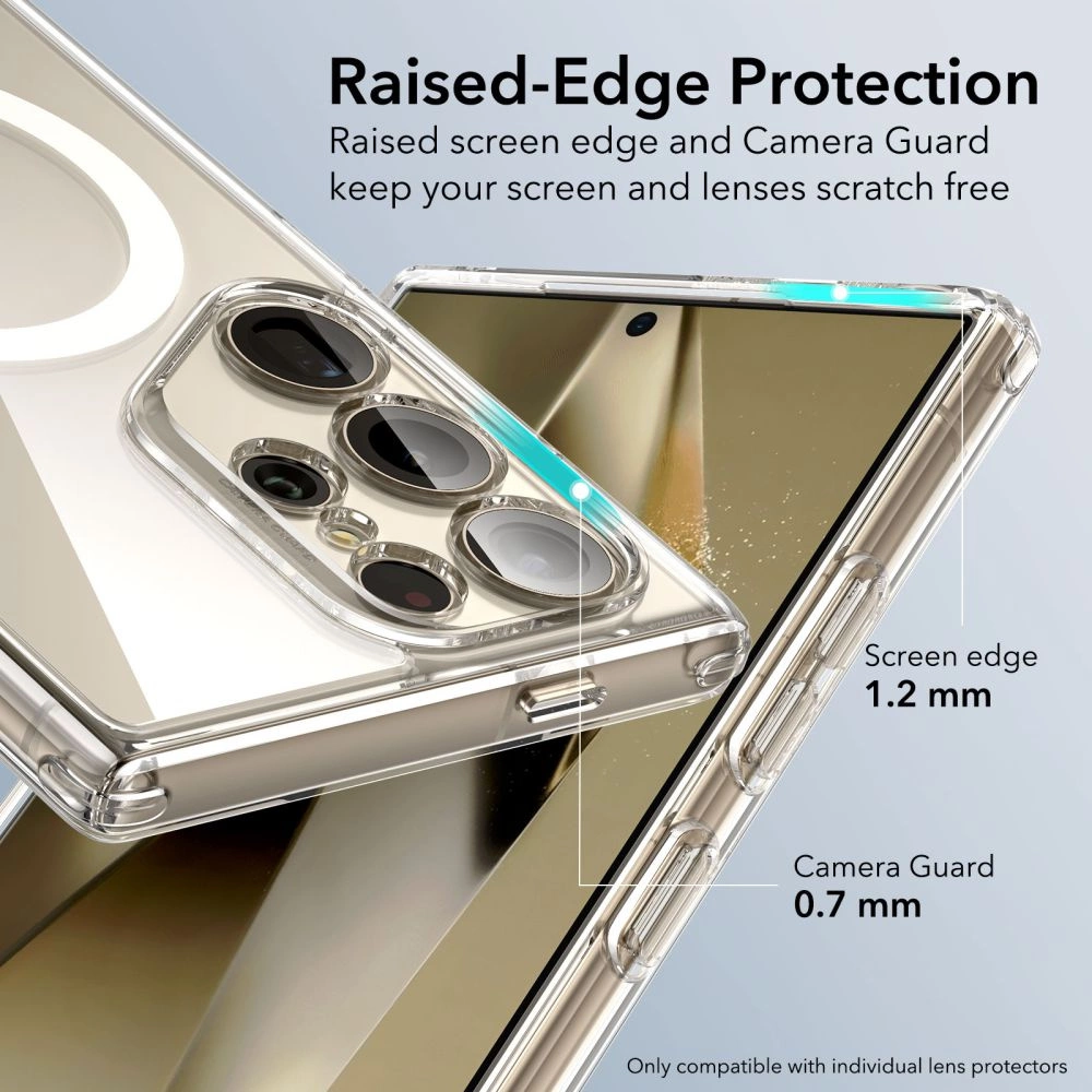 ESR Classic Hybrid Halolock Case with MagSafe for Samsung Galaxy S24 Ultra - Cleareng