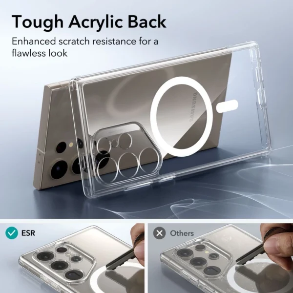 ESR Classic Hybrid Halolock Case with MagSafe for Samsung Galaxy S24 Ultra - Cleareng