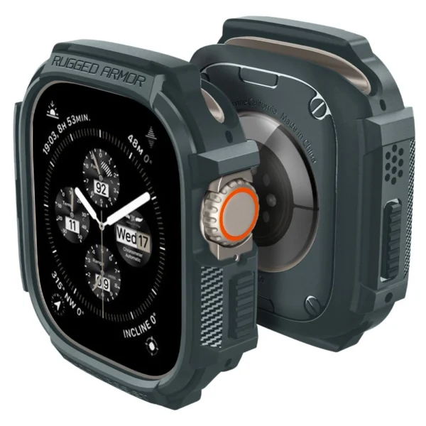 Spigen Rugged Armor Case for Apple Watch Ultra 1/2 (49mm) - Dark Greeneng