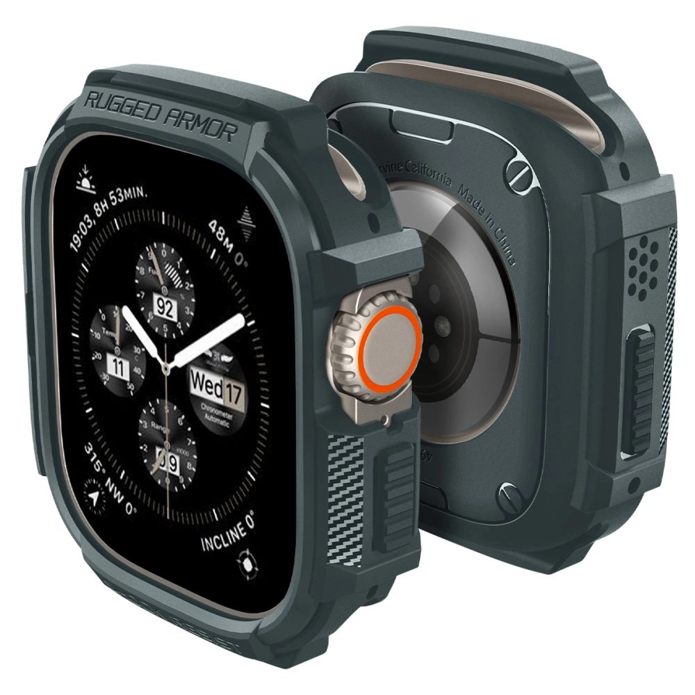 Spigen Rugged Armor Case for Apple Watch Ultra 1/2 (49mm) - Dark Greeneng