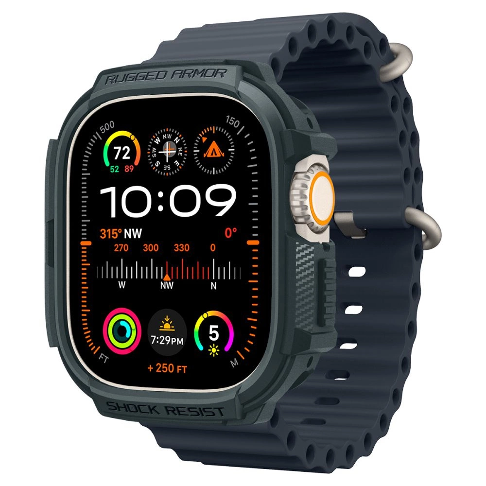Spigen Rugged Armor Case for Apple Watch Ultra 1/2 (49mm) - Dark Greeneng