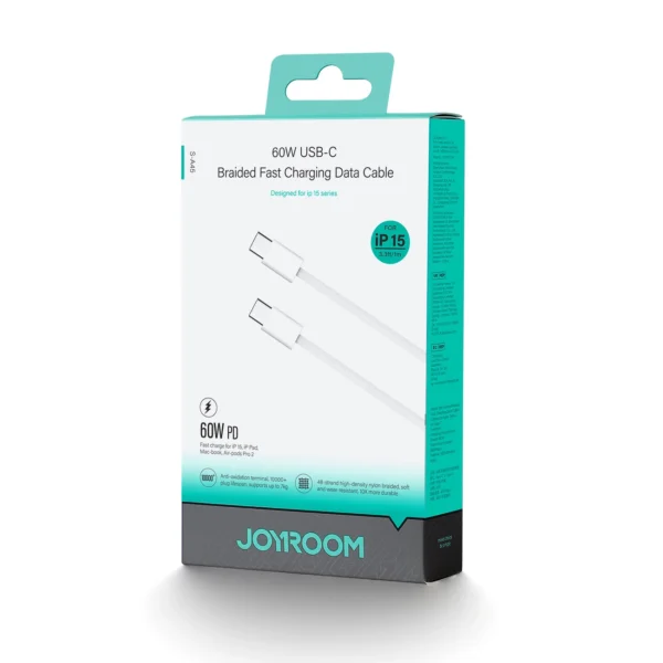 Joyroom Ben Series S-A45 USB-C / USB-C 60W Cable 1m - Whiteeng