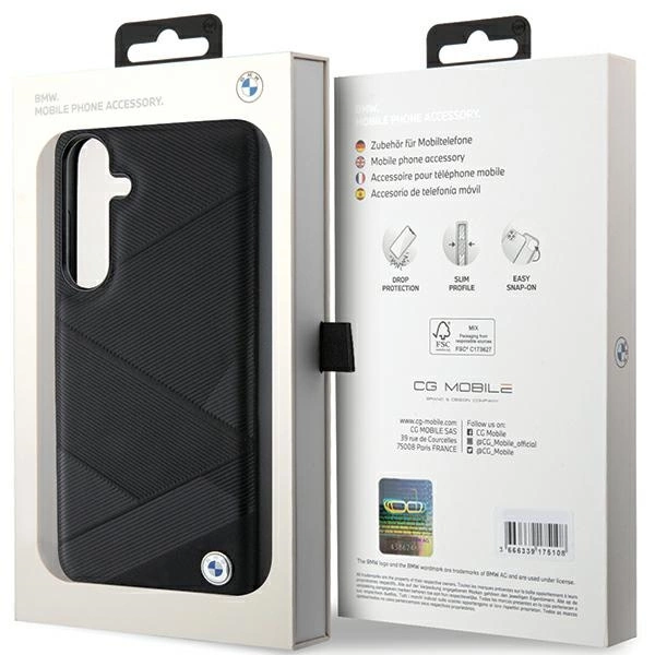 BMW BMHCS24M23RCGPK S24+ S926 black/black hardcase Signature Leather Crossing Lines Patterneng
