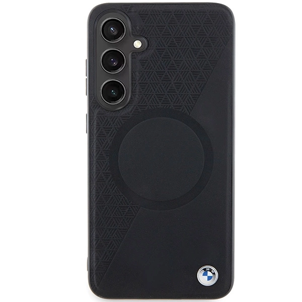BMW BMHMS24M23RTPK S24+ S926 black/black hardcase Signature Leather Half Textured & Circle MagSafeeng