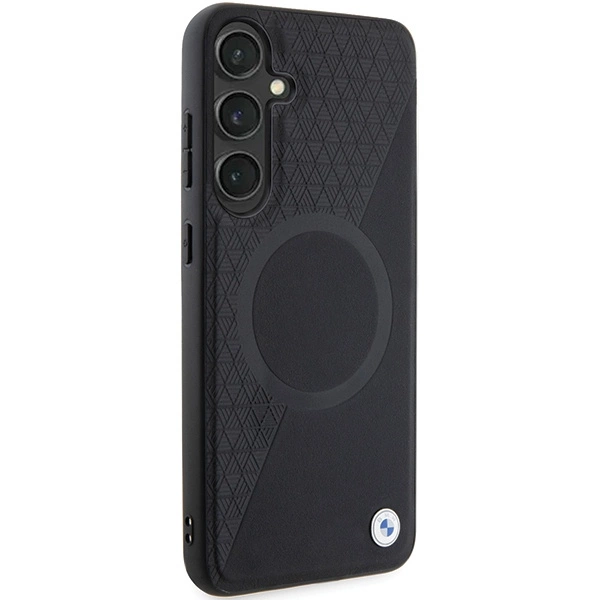 BMW BMHMS24M23RTPK S24+ S926 black/black hardcase Signature Leather Half Textured & Circle MagSafeeng