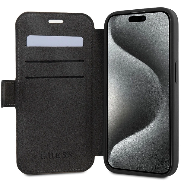 Guess 4G Metal Logo case for iPhone 15 Pro - grayeng