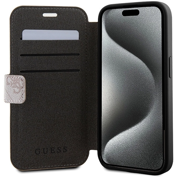 Guess 4G Metal Logo case for iPhone 15 Pro - pinkeng