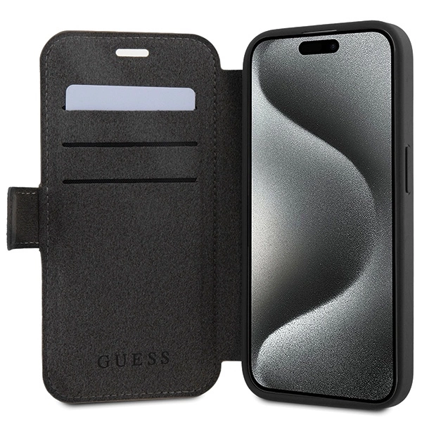 Guess 4G Metal Logo case for iPhone 15 / 14 / 13 - grayeng