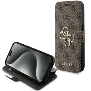 Guess 4G Metal Logo case for iPhone 15 Pro Max - browneng