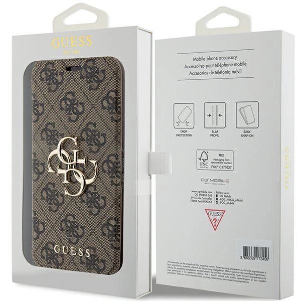 Guess 4G Metal Logo case for iPhone 15 Pro Max - browneng