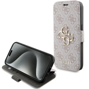 Guess 4G Metal Logo case for iPhone 15 Pro Max - pinkeng