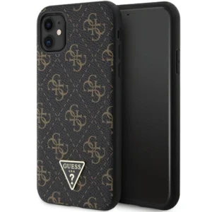 Guess 4G Triangle Metal Logo case for iPhone 11 / XR - blackeng