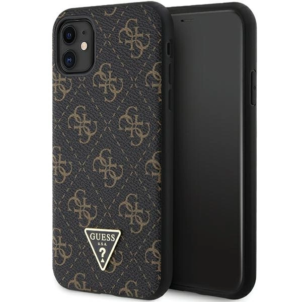 Guess 4G Triangle Metal Logo case for iPhone 11 / XR - blackeng