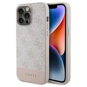 Guess 4G Stripe Collection case for iPhone 14 Pro - pinkeng