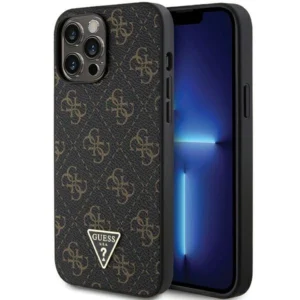 Guess 4G Triangle Metal Logo case for iPhone 14 Pro - blackeng