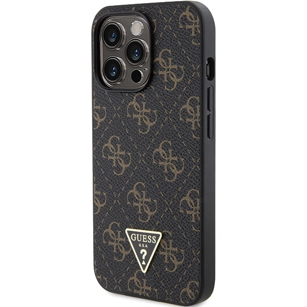 Guess 4G Triangle Metal Logo case for iPhone 14 Pro - blackeng