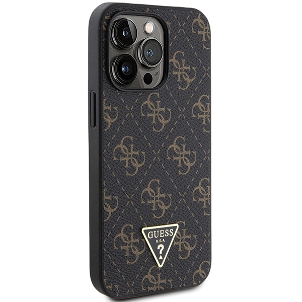 Guess 4G Triangle Metal Logo case for iPhone 14 Pro - blackeng