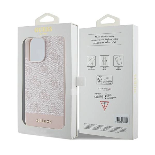 Guess 4G Stripe Collection case for iPhone 14 Pro Max - pinkeng