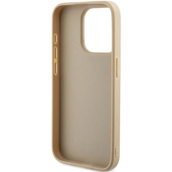 Guess Saffiano Iridescent Script case for iPhone 14 Pro Max - goldeng