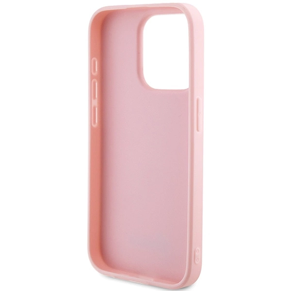 Guess Saffiano Iridescent Script case for iPhone 14 Pro Max - pinkeng