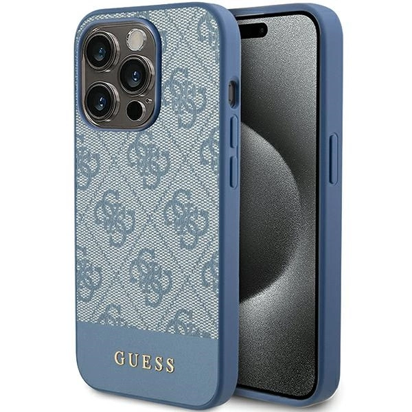 Guess 4G Stripe Collection case for iPhone 15 Pro - blueeng