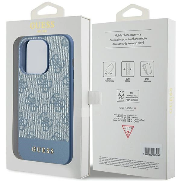 Guess 4G Stripe Collection case for iPhone 15 Pro - blueeng