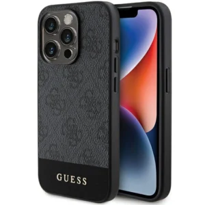 Guess 4G Stripe Collection case for iPhone 15 Pro - grayeng