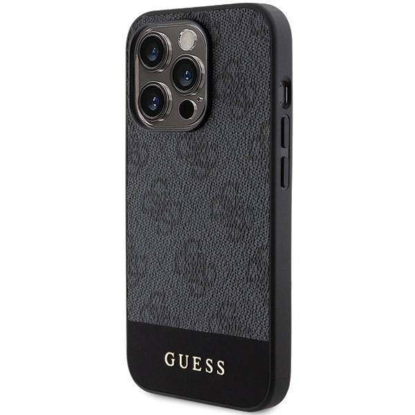 Guess 4G Stripe Collection case for iPhone 15 Pro - grayeng