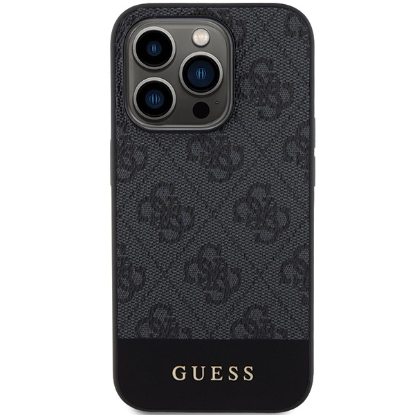 Guess 4G Stripe Collection case for iPhone 15 Pro - grayeng