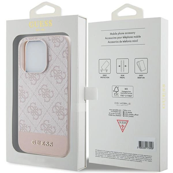 Guess 4G Stripe Collection case for iPhone 15 Pro - pinkeng