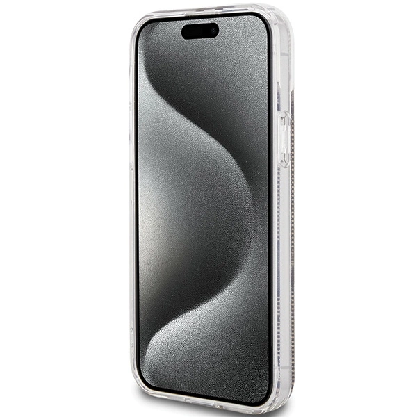Guess IML 4G Gold Stripe case for iPhone 15 Plus / 14 Plus - browneng