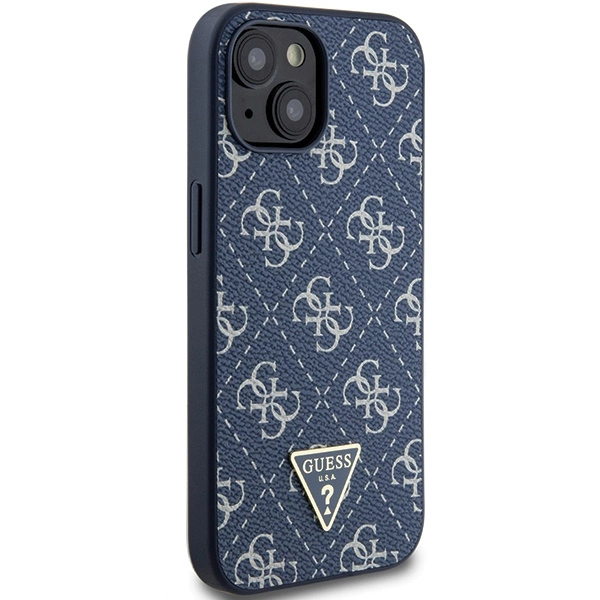 Guess 4G Triangle Metal Logo case for iPhone 15 Plus / 14 Plus - blueeng