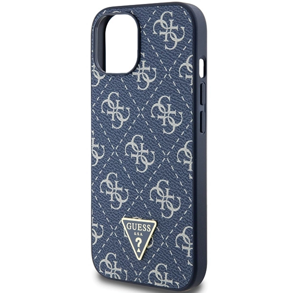 Guess 4G Triangle Metal Logo case for iPhone 15 Plus / 14 Plus - blueeng