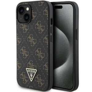 Guess 4G Triangle Metal Logo case for iPhone 15 Plus / 14 Plus - blackeng