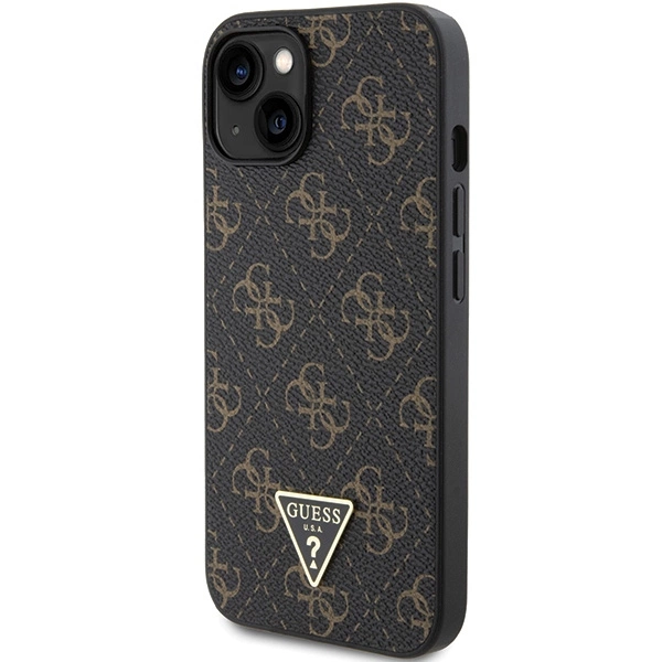 Guess 4G Triangle Metal Logo case for iPhone 15 Plus / 14 Plus - blackeng