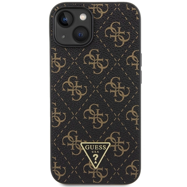Guess 4G Triangle Metal Logo case for iPhone 15 Plus / 14 Plus - blackeng
