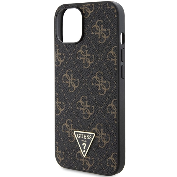 Guess 4G Triangle Metal Logo case for iPhone 15 Plus / 14 Plus - blackeng