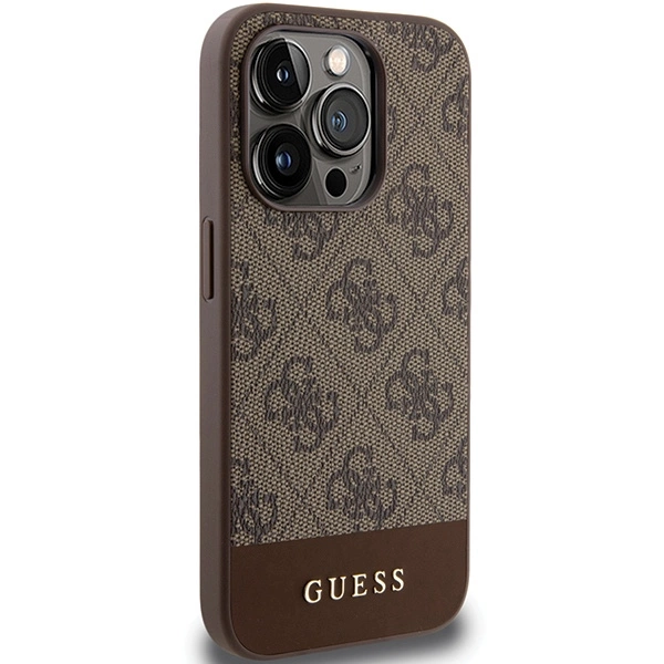 Guess 4G Stripe Collection case for iPhone 15 Pro Max - browneng
