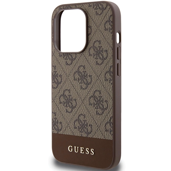 Guess 4G Stripe Collection case for iPhone 15 Pro Max - browneng