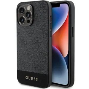 Guess 4G Stripe Collection case for iPhone 15 Pro Max - grayeng