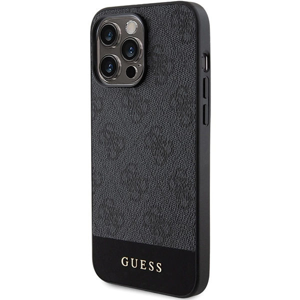 Guess 4G Stripe Collection case for iPhone 15 Pro Max - grayeng