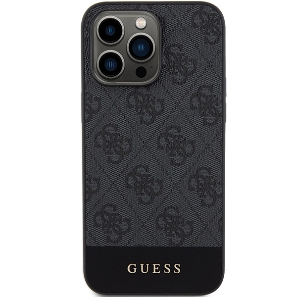 Guess 4G Stripe Collection case for iPhone 15 Pro Max - grayeng