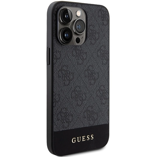 Guess 4G Stripe Collection case for iPhone 15 Pro Max - grayeng
