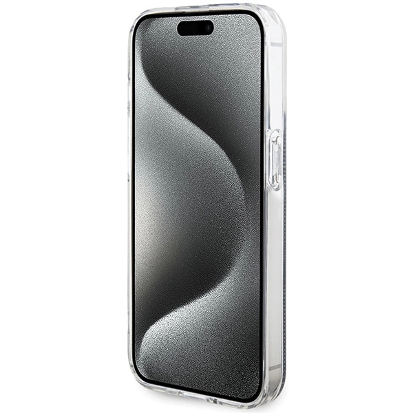 Guess IML 4G Gold Stripe case for iPhone 15 Pro Max - blackeng
