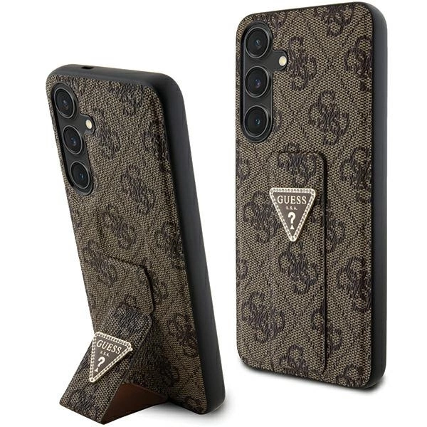 Guess Grip Stand 4G Triangle Strass case for Samsung Galaxy S24+ - browneng