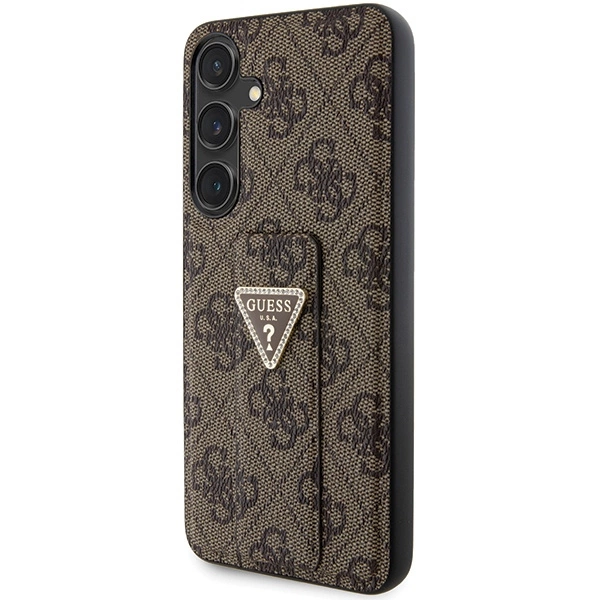 Guess Grip Stand 4G Triangle Strass case for Samsung Galaxy S24+ - browneng