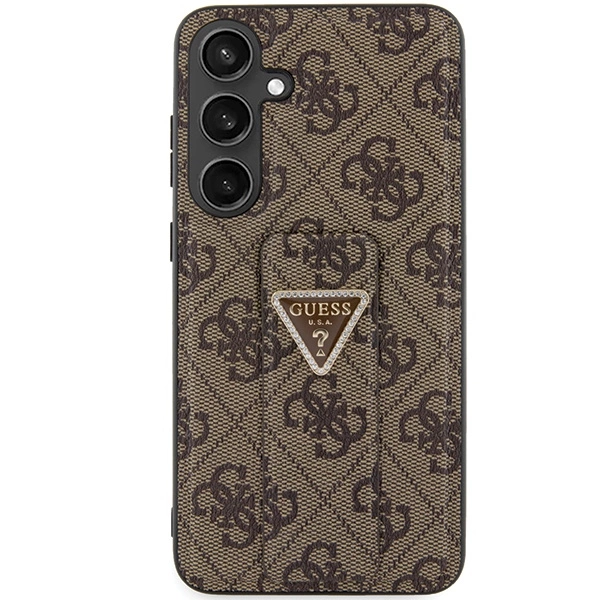 Guess Grip Stand 4G Triangle Strass case for Samsung Galaxy S24+ - browneng
