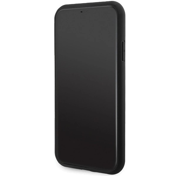 Guess GUHMN61G4GFRK iPhone 11 6.1" / Xr black/black hardcase 4G Collection Leather Metal Logo MagSafeeng