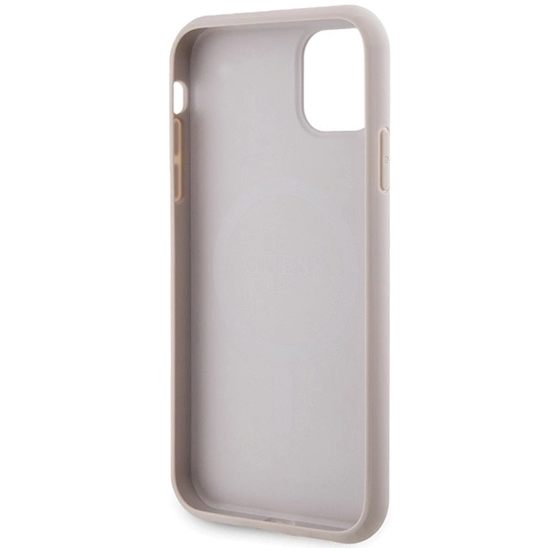 Guess GUHMN61G4GFRP iPhone 11 6.1" / Xr pink/pink hardcase 4G Collection Leather Metal Logo MagSafeeng